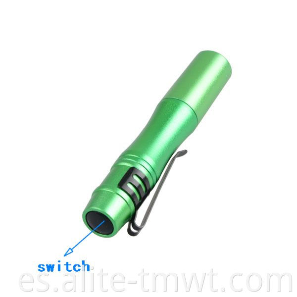 Manejo portátil de 365-395 nm LED Penlight Medical con Pocket Clip Detector de dinero LED LED Torca